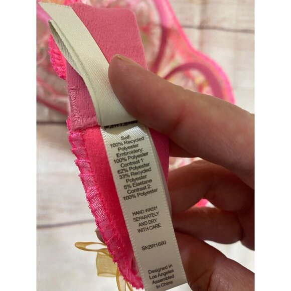 For Love And Lemons Women's Electric Fields Embroidery Underwire Bra - XL - Picture 9 of 12